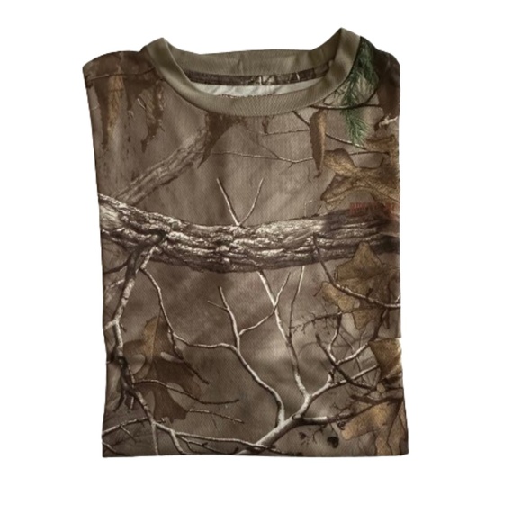 Rustic Ridge Man's M Green/Brown/Gray Camouflage Short Sleeve Round Neck T-shirt - Picture 14 of 14